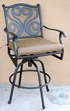 Perris California Perris Swivel Bar Stool with Cushion
